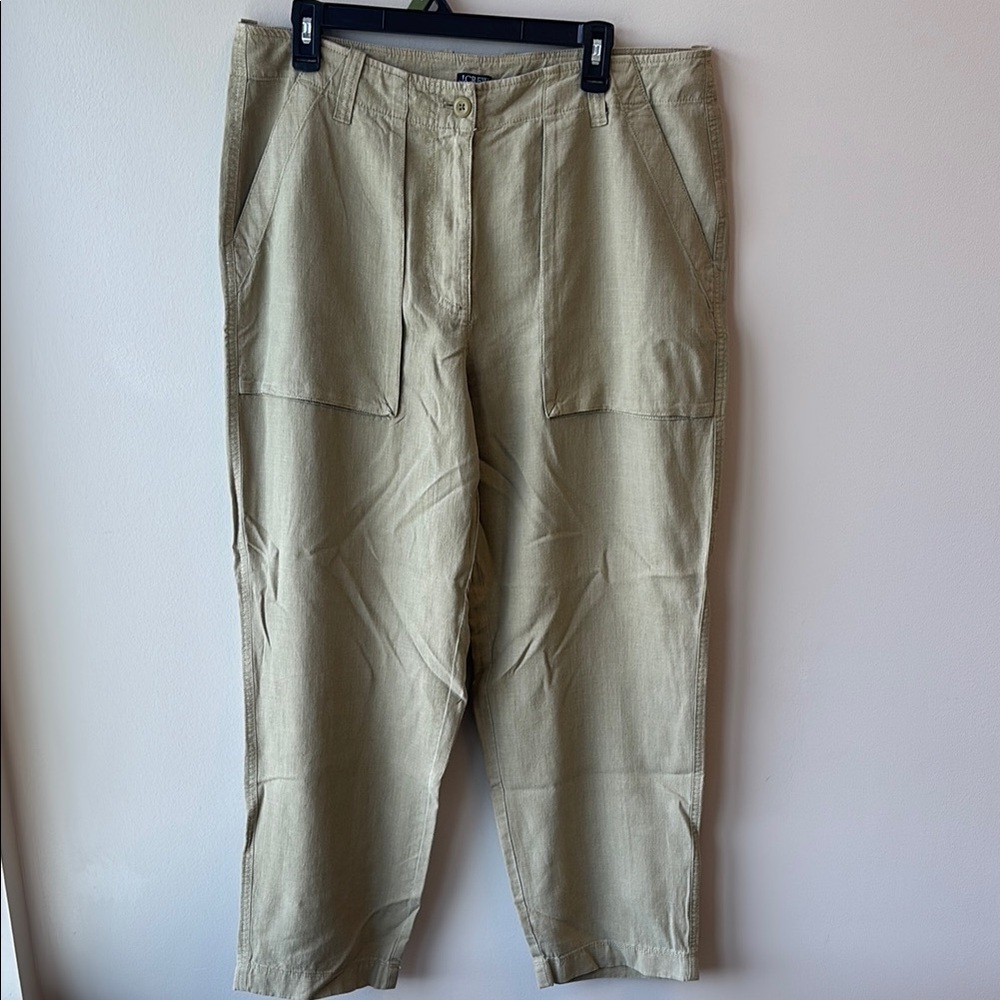 J. Crew linen Kacki Tan Pants